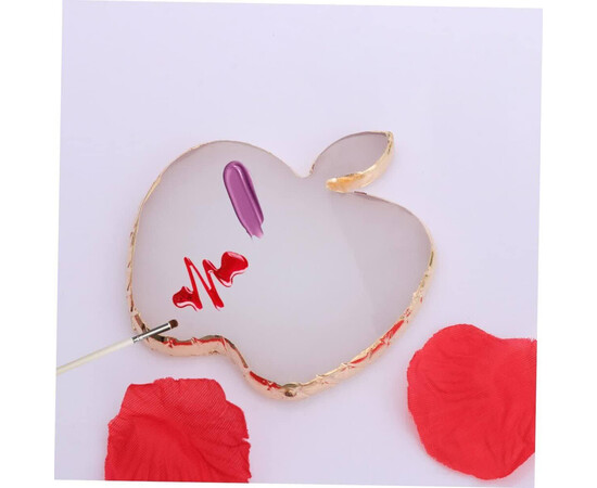 Зображення 5 Палітра у формі яблука для змішування фарб, гелів, гель лаків та інших матеріалів (8,5х8,7см.), 384