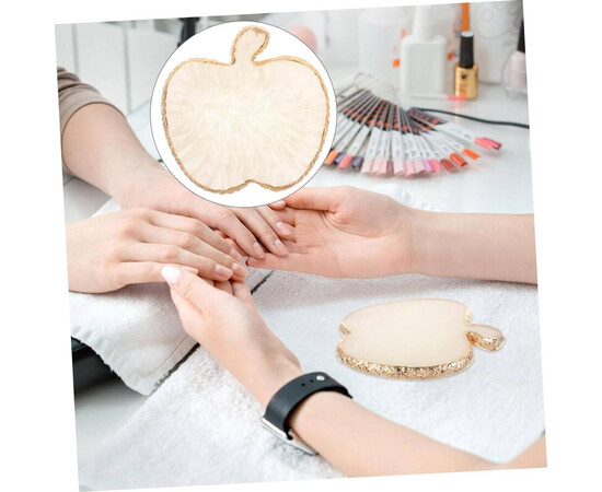 Зображення 7 Палітра у формі яблука для змішування фарб, гелів, гель лаків та інших матеріалів (8,5х8,7см.), 384