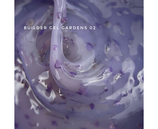 Зображення 2 Моделюючий гель з сухоцвітами Touch Builder Gel Gardens №02, 15 мл, Об'єм (мл, г): 15, Колір: 02
