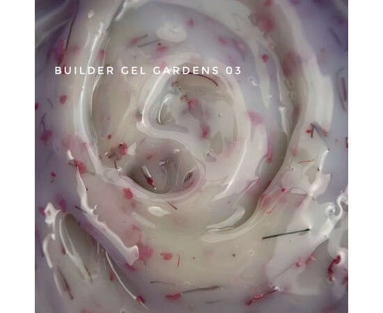 Зображення 2 Моделюючий гель з сухоцвітами Touch Builder Gel Gardens №03, 15 мл, Об'єм (мл, г): 15, Колір: 03