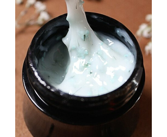 Изображение 2 Молочный моделирующий гель Victoria Avdeeva Milky Flower Gel №6 с мятными сухоцветами, 15 мл, Объем (мл, г): 15, Цвет: 06