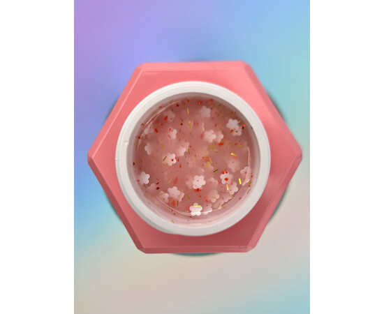 Изображение 3 Гель для наращивания You Are Cute Builder Gel 21 с декором светлый бежевый, 15 мл., Объем (мл, г): 15, Цвет: 21