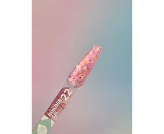 Зображення 2 Гель для нарощування You Are Cute Builder Gel 22 з декором рожевий, 15 мл, Об'єм (мл, г): 15, Колір: 22