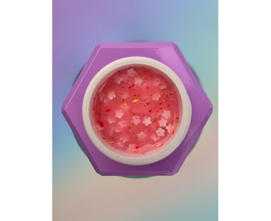 Зображення 3 Гель для нарощування You Are Cute Builder Gel 22 з декором рожевий, 15 мл, Об'єм (мл, г): 15, Колір: 22
