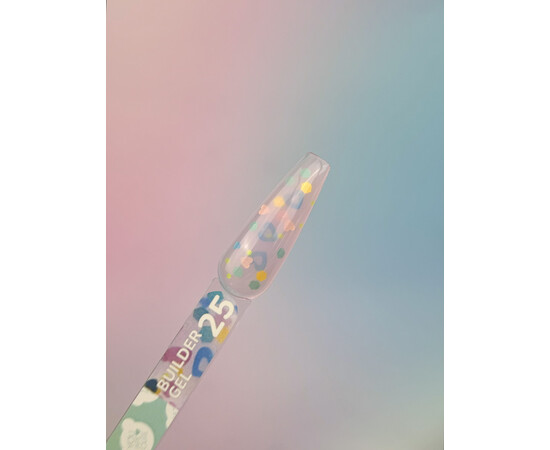 Зображення 2 Гель для нарощування You Are Cute Builder Gel 25 з декором напівпрозорий димчастий, 15 мл, Об'єм (мл, г): 15, Колір: 25