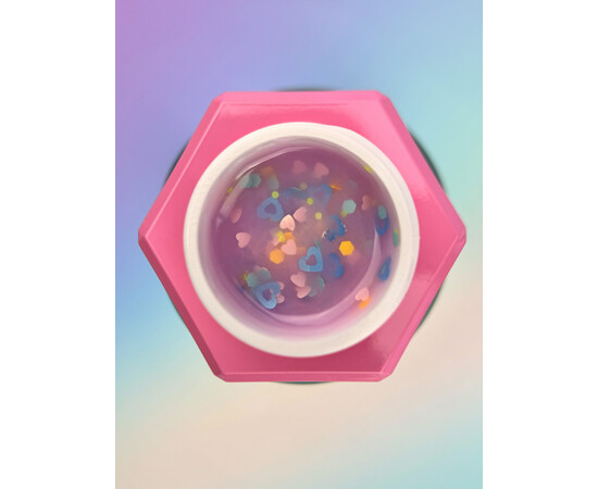 Зображення 3 Гель для нарощування You Are Cute Builder Gel 25 з декором напівпрозорий димчастий, 15 мл, Об'єм (мл, г): 15, Колір: 25
