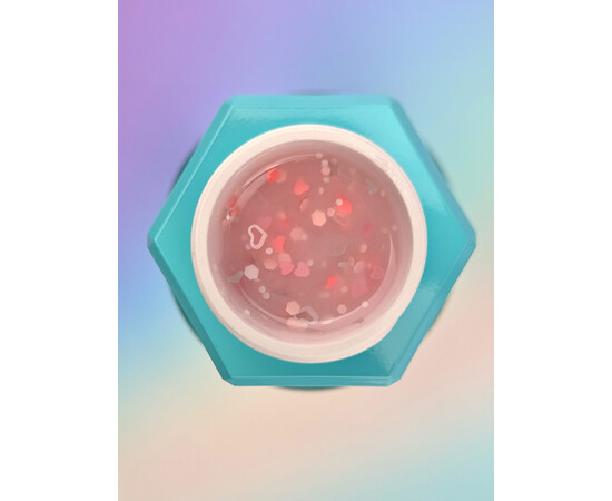 Зображення 3 Гель для нарощування You Are Cute Builder Gel 27 з декором напівпрозорий молочний, 15 мл, Об'єм (мл, г): 15, Колір: 27