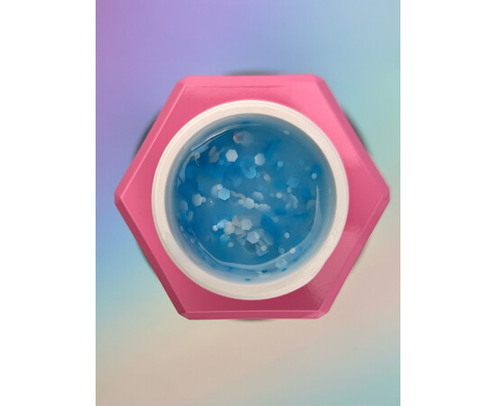 Зображення 3 Гель для нарощування You Are Cute Builder Gel 29 з декором напівпрозорий блакитний, 15 мл, Об'єм (мл, г): 15, Колір: 29