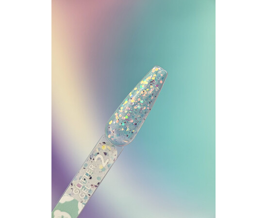 Зображення 2 Блискітки для нігтів You Are Cute Glitter Gel 02, 5 мл, Об'єм (мл, г): 5, Колір: 02