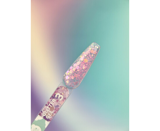 Зображення 2 Блискітки для нігтів You Are Cute Glitter Gel 03, 5 мл, Об'єм (мл, г): 5, Колір: 03