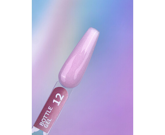 Зображення 2 Рідкий гель для зміцнення та моделювання нігтів You Are Cute Bottle Gel 12 світло-рожевий з шимером, 5 мл, Об'єм (мл, г): 5, Колір: 12