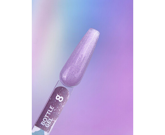 Зображення 2 Рідкий гель для зміцнення та моделювання нігтів You Are Cute Bottle Gel 08 ліловий з шимером, 15 мл, Об'єм (мл, г): 15, Колір: 08