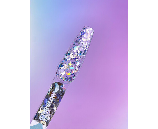 Зображення 2 Топ для гель-лаку You Are Cute Top Star Glow з блісткитками прозорий, 5 мл