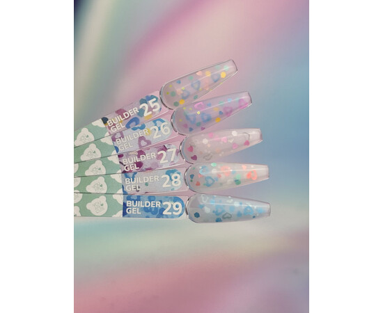 Зображення 4 Гель для нарощування You Are Cute Builder Gel 26 з декором світло-бузковий, 15 мл, Об'єм (мл, г): 15, Колір: 26