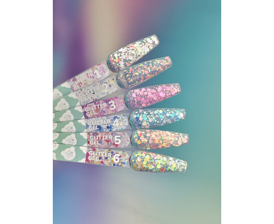 Зображення 4 Блискітки для нігтів You Are Cute Glitter Gel 02, 5 мл, Об'єм (мл, г): 5, Колір: 02