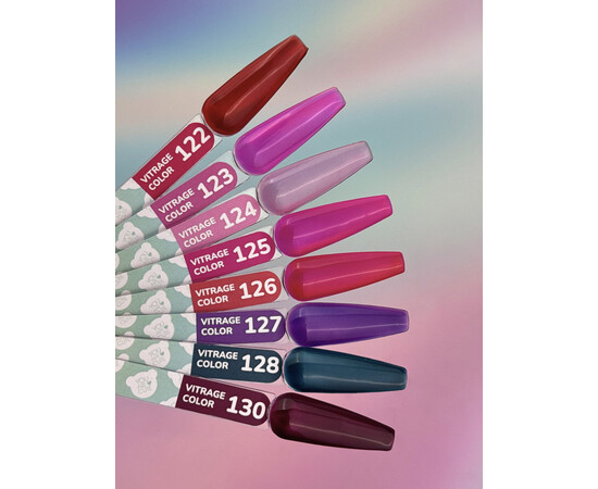 Зображення 4 Гель-лак You Are Cute Color Gel 127 бузково-фіолетовий вітражний, 5 мл, Об'єм (мл, г): 5, Колір: 127