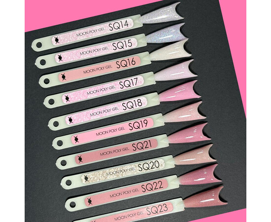 Изображение 2 Полигель для наращивания ногтей Moon Full Poly Gel SQ20 бежевое сияние, 30 мл, Объем (мл, г): 30, Цвет: SQ20