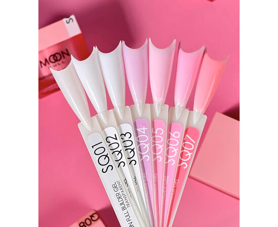 Изображение 2 Моделирующий гель Moon Full Builder Gel SQ06 розовый полупрозрачный, 30 мл, Объем (мл, г): 30, Цвет: SQ06