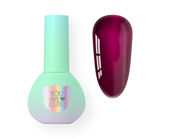 Зображення  Гель-лак You Are Cute Color Gel 130 сливове бордо вітражний, 5 мл, Об'єм (мл, г): 5, Колір: 130