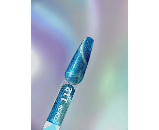 Зображення 2 Гель-лак You Are Cute Color Gel 112 світловідбиваючий з ефектом котяче око блакитний тіффані з перламутром, 5 мл, Об'єм (мл, г): 5, Колір: 112