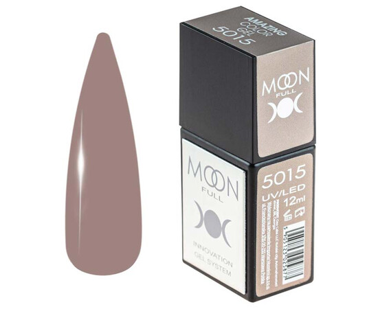 Зображення  Гель-лак Moon Full Amazing Color Gel polish 5015, 12 мл , Об'єм (мл, г): 12, Колір: 5015