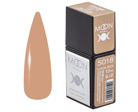 Зображення  Гель-лак Moon Full Amazing Color Gel polish 5018, 12 мл , Об'єм (мл, г): 12, Колір: 5018