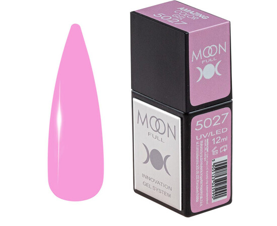 Зображення  Гель-лак Moon Full Amazing Color Gel polish 5027, 12 мл , Об'єм (мл, г): 12, Колір: 5027
