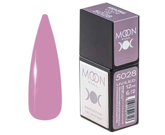 Зображення  Гель-лак Moon Full Amazing Color Gel polish 5028, 12 мл , Об'єм (мл, г): 12, Колір: 5028