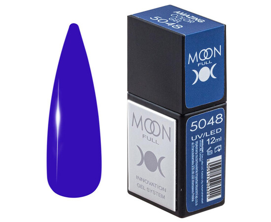 Зображення  Гель-лак Moon Full Amazing Color Gel polish 5048, 12 мл , Об'єм (мл, г): 12, Колір: 5048