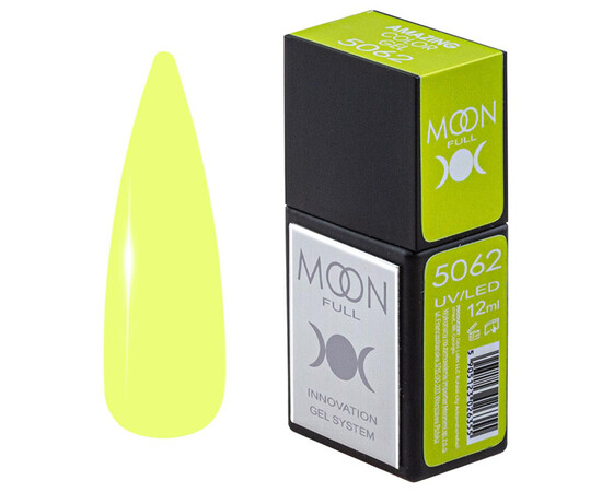 Зображення  Гель-лак Moon Full Amazing Color Gel polish 5062, 12 мл , Об'єм (мл, г): 12, Колір: 5062