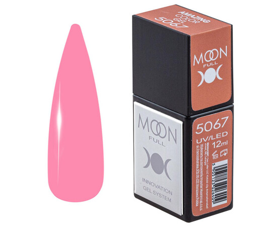 Зображення  Гель-лак Moon Full Amazing Color Gel polish 5067, 12 мл , Об'єм (мл, г): 12, Колір: 5067