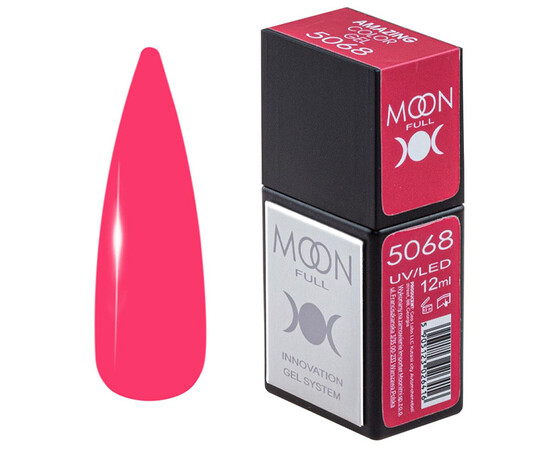 Зображення  Гель-лак Moon Full Amazing Color Gel polish 5068, 12 мл , Об'єм (мл, г): 12, Колір: 5068