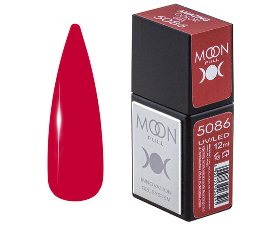 Зображення  Гель-лак Moon Full Amazing Color Gel polish 5086, 12 мл , Об'єм (мл, г): 12, Колір: 5086