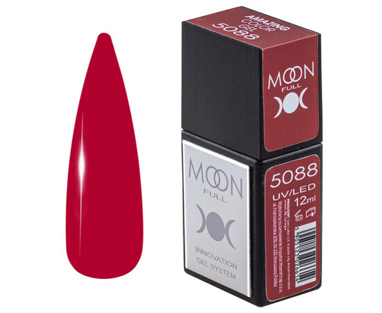 Зображення  Гель-лак Moon Full Amazing Color Gel polish 5088, 12 мл , Об'єм (мл, г): 12, Колір: 5088