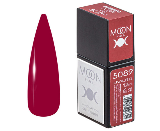 Зображення  Гель-лак Moon Full Amazing Color Gel polish 5089, 12 мл , Об'єм (мл, г): 12, Колір: 5089