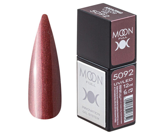 Зображення  Гель-лак Moon Full Amazing Color Gel polish 5092, 12 мл , Об'єм (мл, г): 12, Колір: 5092