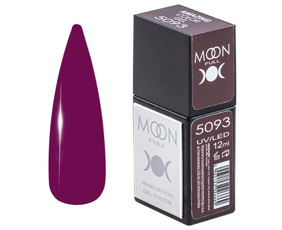 Зображення  Гель-лак Moon Full Amazing Color Gel polish 5093, 12 мл , Об'єм (мл, г): 12, Колір: 5093