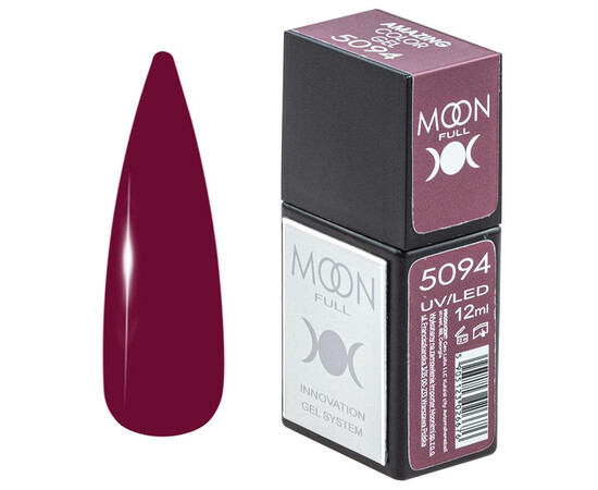 Зображення  Гель-лак Moon Full Amazing Color Gel polish 5094, 12 мл , Об'єм (мл, г): 12, Колір: 5094