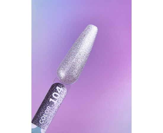 Зображення 2 Гель-лак You Are Cute Color Gel 104 біле срібло з шимером, 5 мл, Об'єм (мл, г): 5, Колір: 104