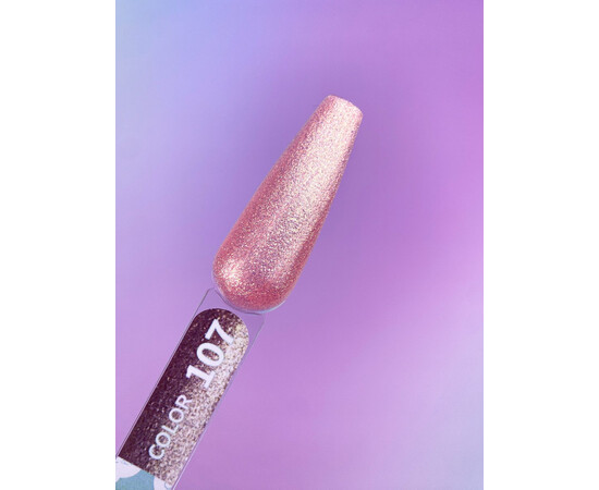 Изображение 2 Гель-лак You Are Cute Color Gel 107 персиково-розовый с шимером, 5 мл, Объем (мл, г): 5, Цвет: 107