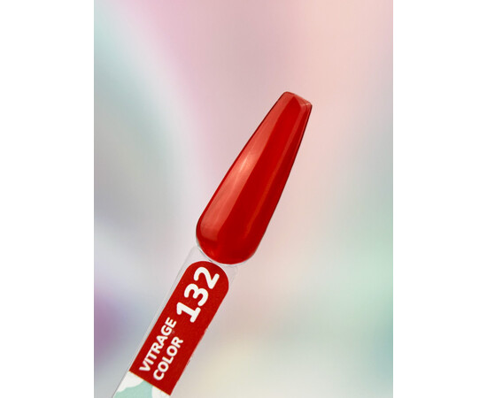 Изображение 2 Гель-лак You Are Cute Color Gel 132 темный красный витражный, 5 мл, Объем (мл, г): 5, Цвет: 132