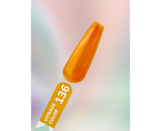 Зображення 2 Гель-лак You Are Cute Color Gel 136 жовто-помаранчевий вітражний, 5 мл, Об'єм (мл, г): 5, Колір: 136