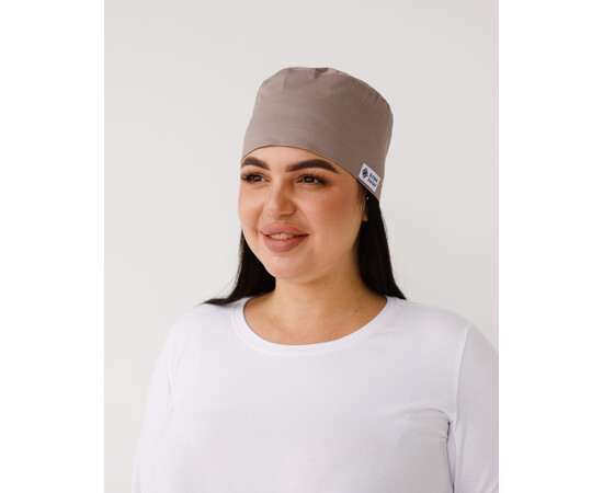 Зображення 2 Медична класична шапочка на зав'язках мокко (Elitе Stretch), "БІЛИЙ ХАЛАТ" 449-421-948, Цвет: моко
