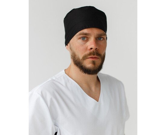 Зображення 2 Медична шапочка чорна, "БІЛИЙ ХАЛАТ" 169-321-667, Цвет: чорний