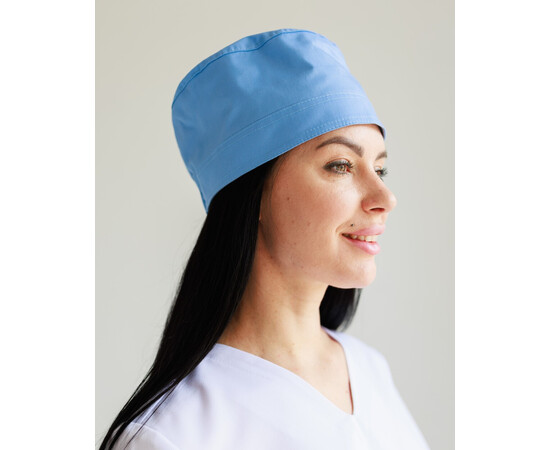 Зображення 2 Медична шапочка блакитна (Elitе Stretch), "БІЛИЙ ХАЛАТ" 169-333-758, Цвет: блакитний