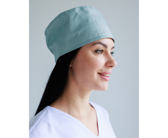 Зображення 2 Медична шапочка світло-м'ятна (Elitе Stretch), "БІЛИЙ ХАЛАТ" 169-426-758, Цвет: світло-м'ятний