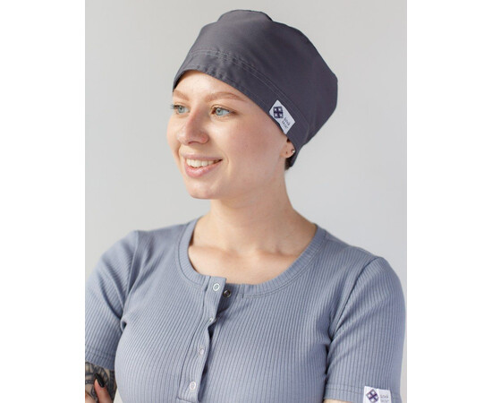 Изображение 3 Медицинская шапочка темно-серая, "БЕЛЫЙ ХАЛАТ" 169-408-667, Цвет: темно-серый