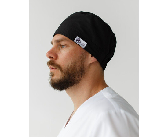 Зображення 3 Медична шапочка чорна, "БІЛИЙ ХАЛАТ" 169-321-667, Цвет: чорний