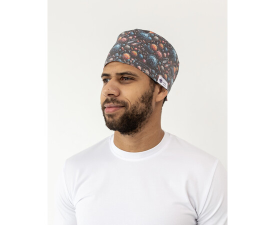 Зображення 3 Медична класична шапочка на зав'язках з принтом Virus, "БІЛИЙ ХАЛАТ" 449-417-963, Цвет: virus