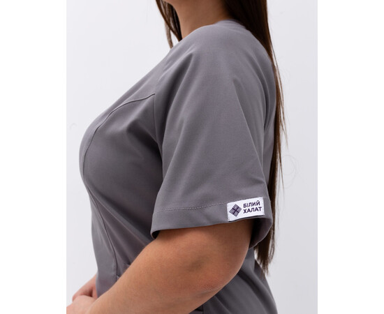 Зображення 5 Медичний хірургічний костюм жіночий Аризона сірий +SIZE р. 58, "БІЛИЙ ХАЛАТ" 505-328-924, Розмір: 58, Цвет: сірий